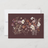 Save The Date Rustic Fall Taupe Floral Citrouille Mariage (Dos)