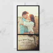 Save The Date Rustic Fence Post et Fleur sauvage Pays Sepia (Devant)