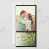 Save The Date Rustic Fence Post et Mariage campagnard Fleur sauv (Devant)