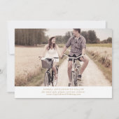Save The Date Rustic Gold Script Photo Enregistrer La Date (Dos)