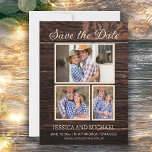 Save The Date Rustic Grange Mariage en bois 3 Photo Date de sauv<br><div class="desc">Mariage en bois rustique de 3 photos Enregistrer la carte Date. Contactez-moi pour obtenir de l'aide sur vos personnalisations ou pour demander des produits Zazzle correspondants ou coordonnés supplémentaires pour votre événement.</div>
