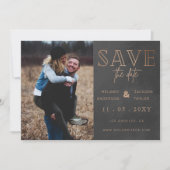 Save The Date Rustic Grey photo manuscrite Enregistrer la date (Devant)