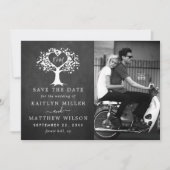 Save The Date Rustic Heart Tree Photo Mariage Enregistrer La Dat (Devant)