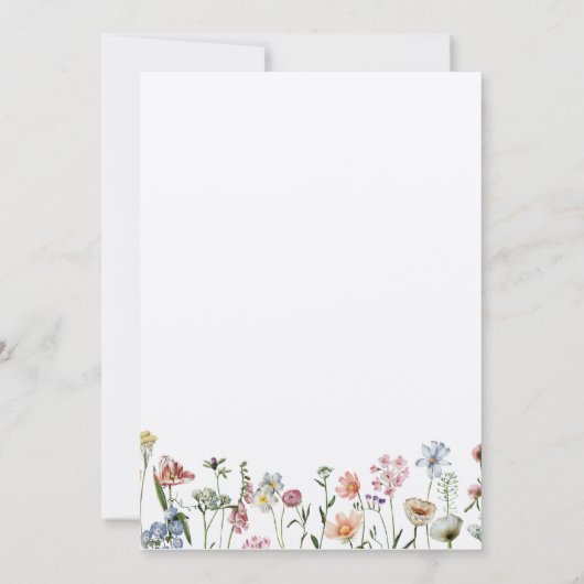 Save The Date Rustic Kraft Fleurs sauvages et Mariage papillon (Dos)