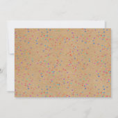Save The Date Rustic Kraft Rainbow Confetti Enregistrer la date (Dos)
