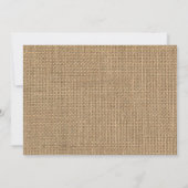 Save The Date Rustic Mason Jar Burlap Mariage ENREGISTRER LA DAT (Dos)