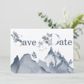 Save The Date Rustic Mountain Deer Sauvez la date (Debout devant)