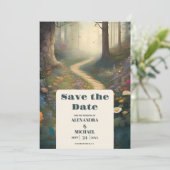 Save The Date Rustic Mountain Mariage forestier (Debout devant)