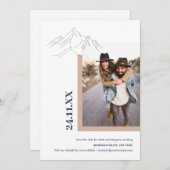 Save The Date Rustic Mountain Nature Extérieur Photo Blush Rose (Devant / Derrière)