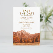 SAVE THE DATE RUSTIC MOUNTAIN SIMPLE WEEDING INVITE (Debout devant)