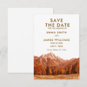 SAVE THE DATE RUSTIC MOUNTAIN SIMPLE WEEDING INVITE (Devant / Derrière)