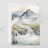 Save The Date Rustic Mountain Waterfall Boho Mariage (Dos)