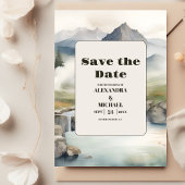 Save The Date Rustic Mountain Waterfall Boho Mariage