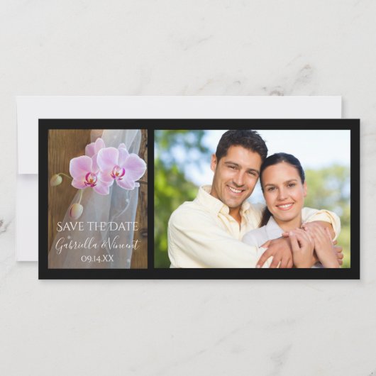 Save The Date Rustic Orchid Elegance Grange Mariage Enregistrer  (Devant)