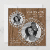 Save The Date Rustic Shabby Mariage campagnard Photo Enregistrer (Devant)