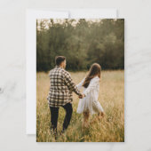 Save The Date Rustic Simple Fleur sauvage Sage Mariage photo (Dos)