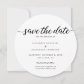Save The Date Rustic Simple Wood Grange Pas de Mariage photo (Dos)