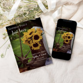 Save The Date Rustic Sunflowers and Cowboy Boots Western Wedding
