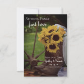 Save The Date Rustic Sunflowers and Cowboy Boots Western Wedding (Devant)