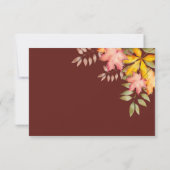 Save The Date Rustic Terracotta Fall quitte trois Mariage photo (Dos)