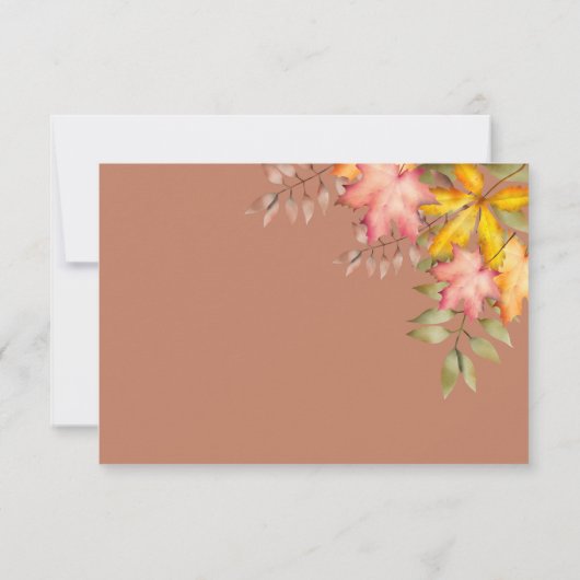 Save The Date Rustic Terracotta Fall quitte trois Mariage photo (Dos)