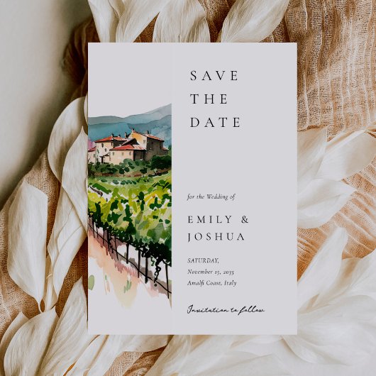 Save The Date Rustic Winery Mariage paysage