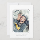Save The Date Rustic Winter Greenery Photo Mariage (Dos)