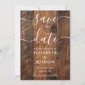 Save The Date Rustic Wood Barn Boho Chic Photo Mariage (Devant)