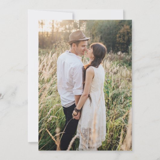Save The Date Rustic Wood Eucalyptus Mariage Photo Enregistrer l (Dos)