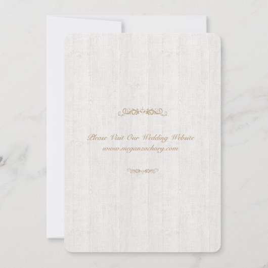 Save The Date Rustic Wood Photo Custom Wedding Enregistrer la da (Dos)