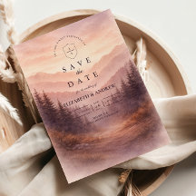 Rustic Woodland Mountain Scene Wedding