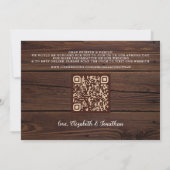 Save The Date Rustique 3 Photo Pays Code QR Tout en un Mariage (Dos)