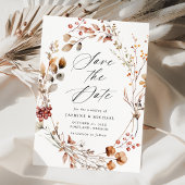 Save The Date Rustique Automne Floral Mariage