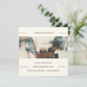 Save The Date Rustique Automne Floral Mariage Coque (Debout devant)