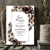 Save The Date Rustique Automne Floral Mariage Enregistrer la dat