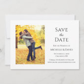 Save The Date Rustique Automne Photo Mariage Enregistrer La Date (Devant)
