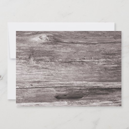 Save The Date Rustique Blue Hydrangea Mason Jar Bois Enregistrer (Dos)