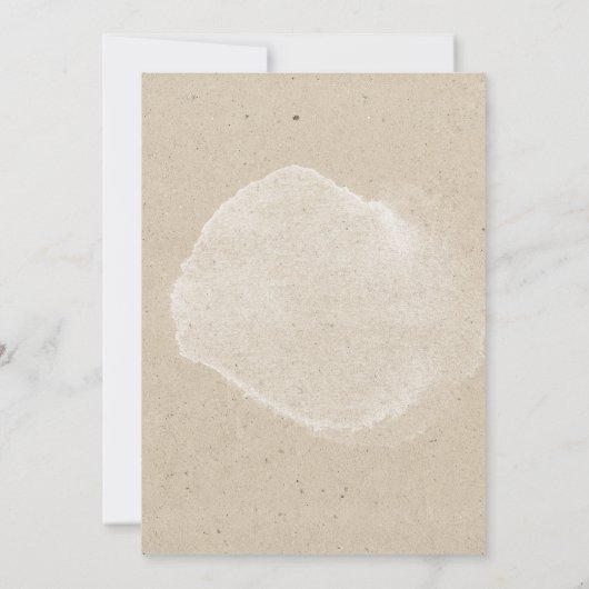 Save The Date Rustique Bohème Fleurs Mariage Kraft (Dos)