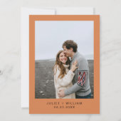 Save The Date Rustique Boho Automne Ombre Mariage Brown (Dos)