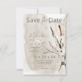 Save The Date Rustique Boho Bouquet Mariage moderne (Devant)