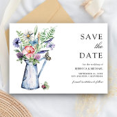 Save The Date Rustique Boho Fleur sauvage Floral Mariage