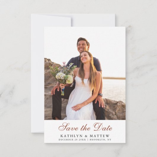 Save The Date Rustique Botanique Automne Citrouille Mariage de a (Devant)