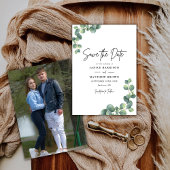 Save The Date Rustique Botanique Eucalyptus Mariage photo