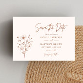 Save The Date Rustique Burnt Orange Boho Élégant Mariage photo
