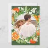 Save The Date Rustique Citron Orange Photo Mariage (Dos)