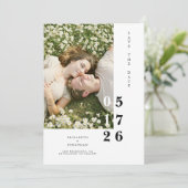 Save The Date Rustique éditable Mariage Boho tendance (Debout devant)