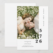 Save The Date Rustique éditable Mariage Boho tendance (Devant / Derrière)