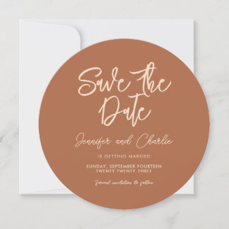 Save The Date Rustique Élégant minimaliste Mariage bohème simple