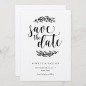 Save The Date Rustique Enregistrer l'invitation de date (Devant / Derrière)