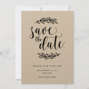 Save The Date Rustique Enregistrer l'invitation de date